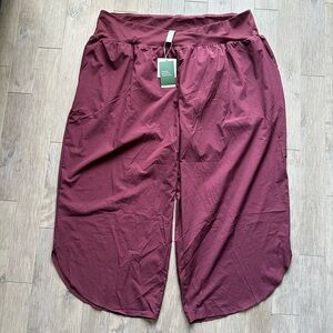 NWT HALARA Wide-Leg Pants Burgundy XXXL